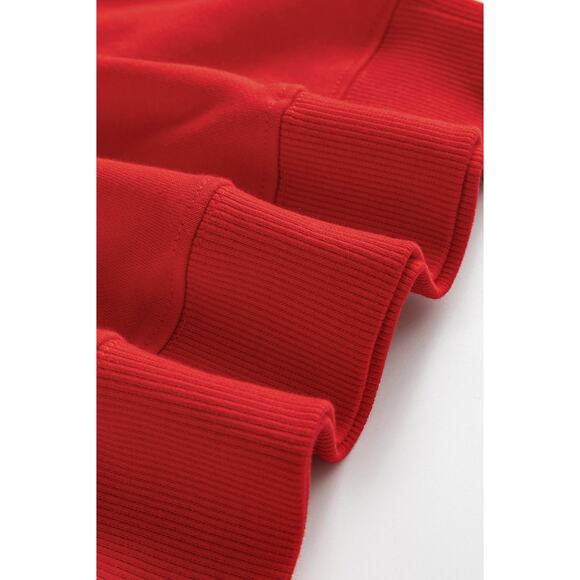 Red HOLLY JOLLY Printing Christmas Pullover Sweatshirt - Picture 8 of 8